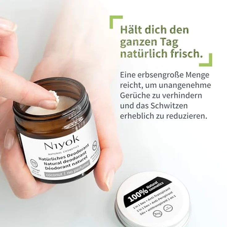 Niyok Niyok Deodorant - 2in1 Kokos 40ml Deodorant Creme 40 ml – Bild 4