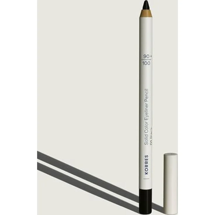 KORRES Solid Color Eyeliner Pencil Black 01, intensive Farbe, cremige Textur, vulkanische Mineralien, langanhaltend, vegan, für empfindliche Augen, 1,2g – Bild 4