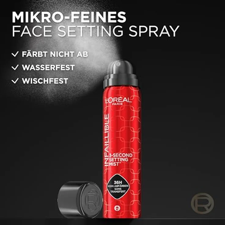 L'Oréal Paris Infaillible 3-Second Setting Mist, Fixing Spray mit Mikrodiffusions Technologie für 36 Stunden Haltbarkeit – Bild 3