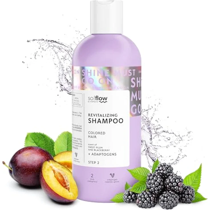 Vis Plantis SO!FLOW Shampoo für coloriertes Haar, 400 ml, revitalisierende Reinigung mit Keratin, vegan – Bild 1