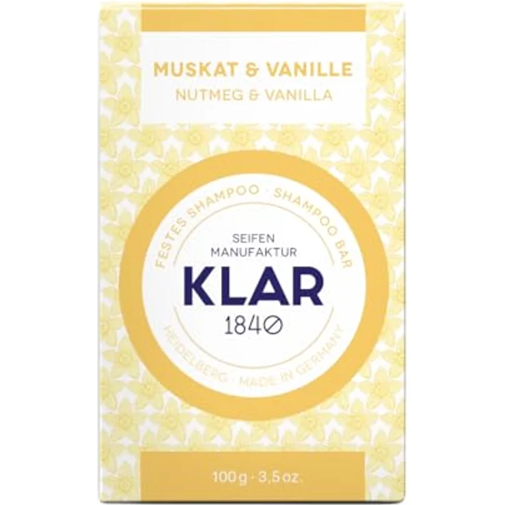 Klar Seifen Festes Shampoo Muskat & Vanille – Bild 2