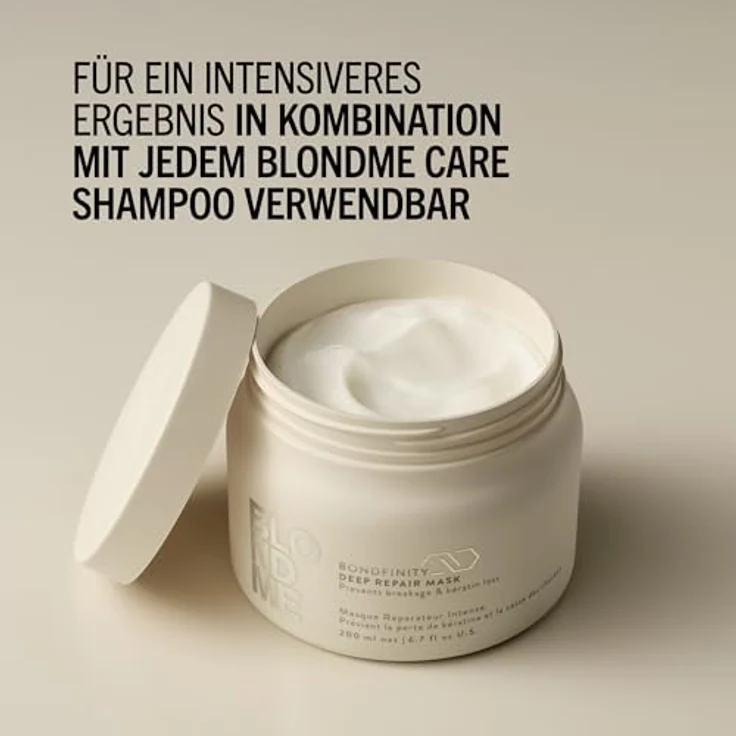 Schwarzkopf Professional BLONDME Bondfinity Deep Repair Mask Haarmaske Stärkende Haarpflege 200 ml, Glättet Und Schützt Poröses Haar, Hydratisierend Und Weichmachend – Bild 5