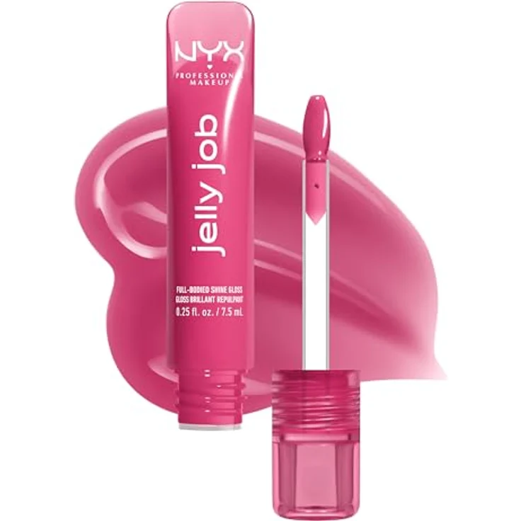 NYX PROFESSIONAL MAKEUP Jelly Job Peptide Infused Jelly Gloss, voluminöser Glanz für hochglänzende Lippen, Jelly Jammin' – Bild 1