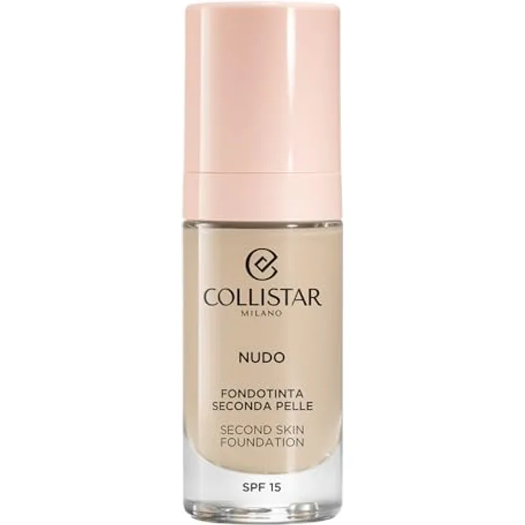Collistar Foundation Nude zweite Haut, langer Halt, leichte Abdeckung, modulare Formel, wasserdicht, strahlender Hauteffekt, aufhellend, Glanz-Finish, LSF 15, 1N Elfenbein, 30 ml - Collistar