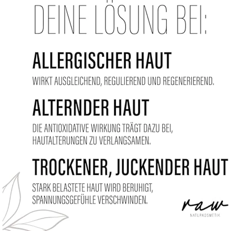 raw Kosmetik Regenerierende Schwarzkümmel Gesichtscreme für empfindliche und sensible Haut, mit antioxidativer Wirkung, zertifiziert als Naturkosmetik - 50ml – Bild 4