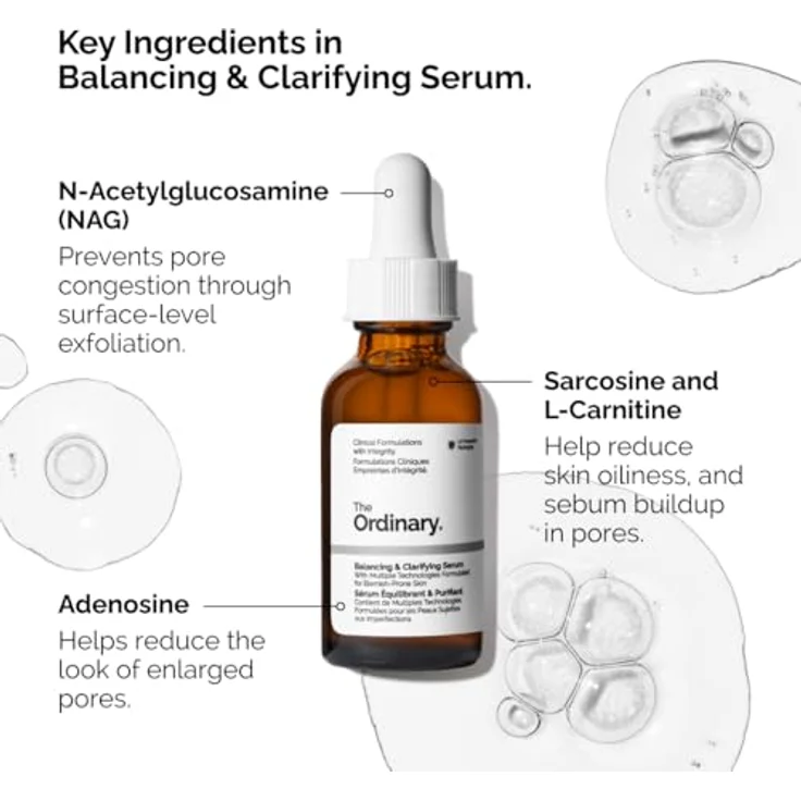 The Ordinary Balancing & Clarifying Serum 30ml - Reduces Pores, Minimizes Shine, Strengthens Skin Barrier – Bild 4