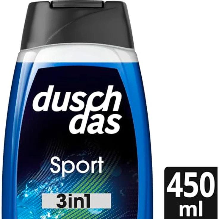 Duschdas 3-in-1 Duschgel & Shampoo Sport, XXL Duschbad mit Fresh-Energy-Duftformel, 450 ml, biologisch abbaubar und dermatologisch – Bild 3