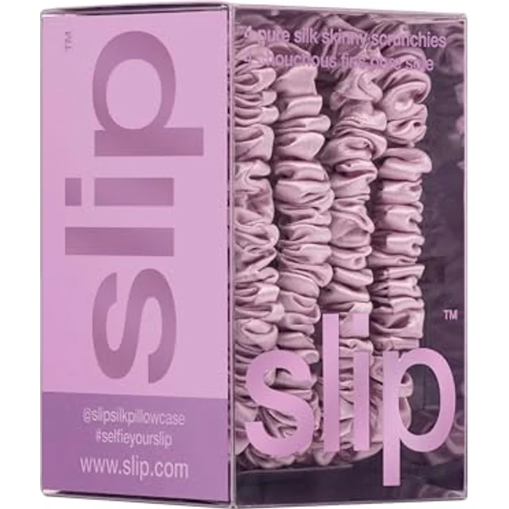 slip Hair Care Skinny Scrunchies, 4er Set aus 100 % Seide für schonende Hairstyles – Bild 8