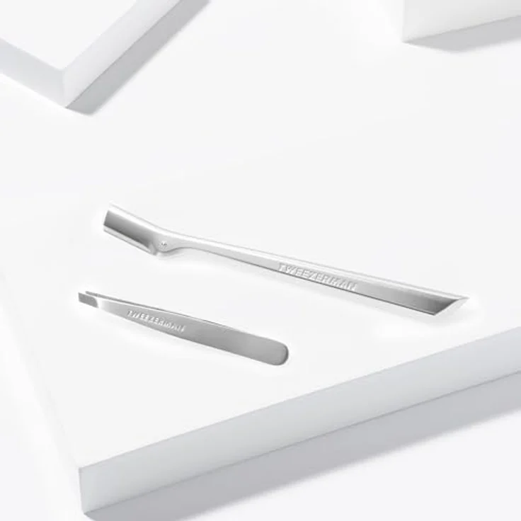 Tweezerman Facial Razor Set, Gesichtshaarrasierer mit rostfreien Edelstahlklingen und 3 Ersatzklingen, Damen 2 ct – Bild 7