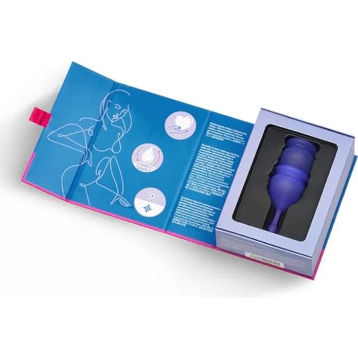 Satisfyer Feel good MENSTRUAL CUP, Menstruationstasse, hypoallergen, 2 Größen (15 ml & 20 ml), lila – Bild 7