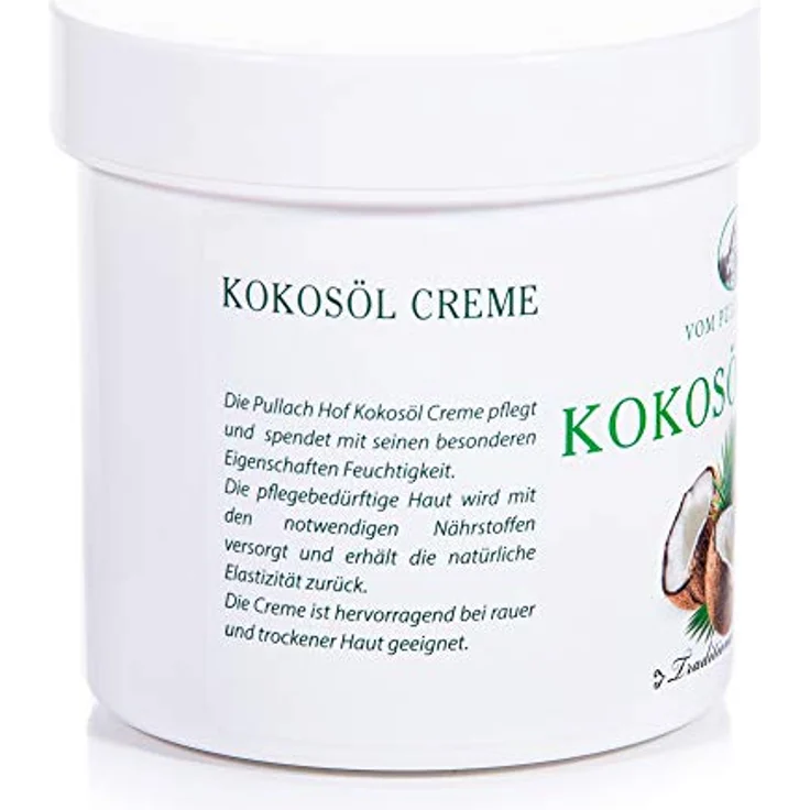 Pullach Hof Kokosöl Creme 250ml - Feuchtigkeitsspendend für raue, trockene Haut – Bild 3