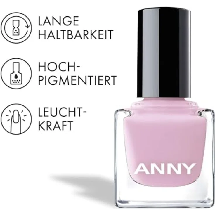 ANNY Nail Polish Thrift Shop Love, Hochwertiger Farb-Nagellack mit langanhaltendem Glanz, splitterresistent und schnelltrocknend, sanftes Pastellrosé, 15 ml – Bild 4