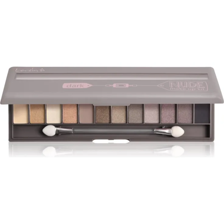 Lovely Nude Make Up Kit Dark, Lidschattenpalette mit 13 g in schimmernd-mattem Finish für vielseitige Tages- und Abend-Looks