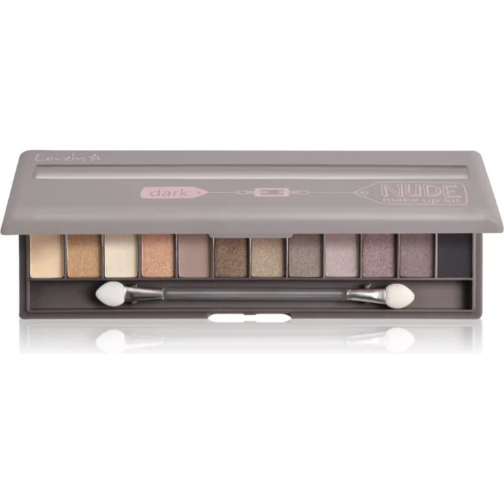 Lovely Nude Make Up Kit Dark, Lidschattenpalette mit 13 g in schimmernd-mattem Finish für vielseitige Tages- und Abend-Looks – Bild 1