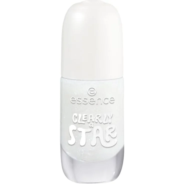 essence cosmetics Gel-Nagellack 02 Clear a Star, transparenter milchig-weißer Farbton mit intensivem Glanz und lang anhaltendem Halt, 8 ml – Bild 1