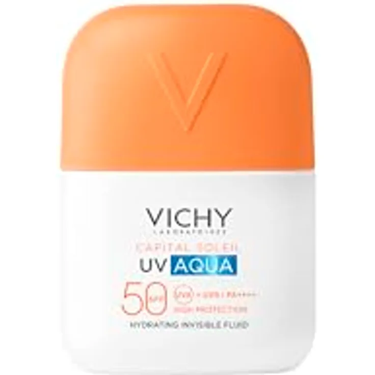 Vichy Capital Soleil UV Aqua, feuchtigkeitsspendendes Schutzserum für das Gesicht, SPF 50, 50 ml