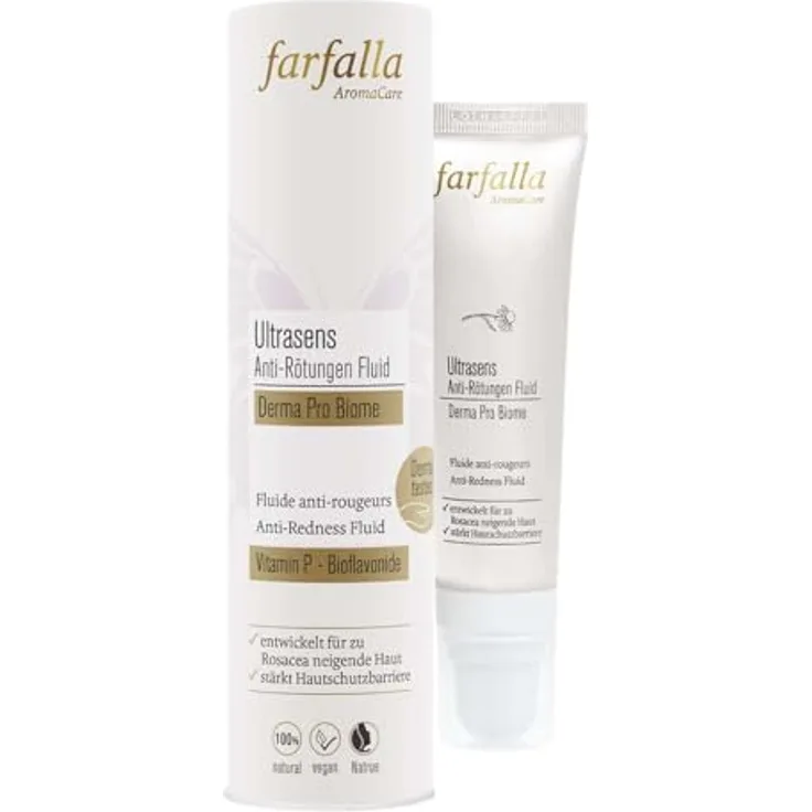 Farfalla Ultrasens|Derma Pro Biome, Anti-Rötungen Fluid mit Kamillen Bio-Pflanzenwasser, 30ml