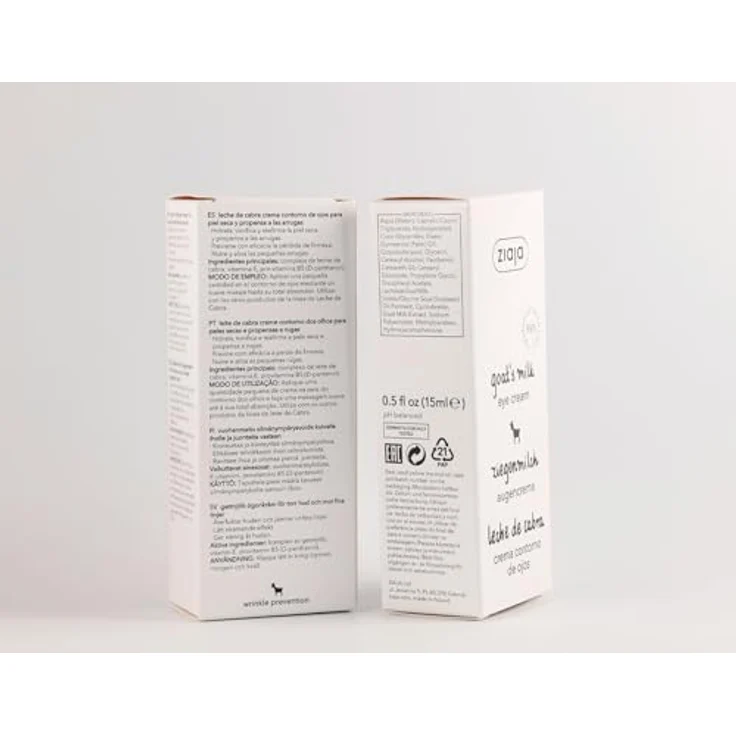 Ziaja ZIEGENMILCH Augenkonturcreme, intensives Feuchtigkeitsserum mit straffenden Ziegenmilchproteinen, 15 ml für Damen – Bild 3