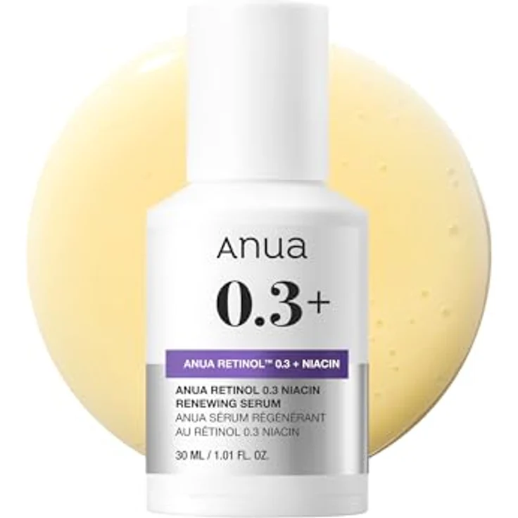 Anua Retinol 0,3% + Niacin Renewing Serum, Gesichtsserum mit 8 Peptiden zur Hautverjüngung und Verbesserung des Hauttons, 30ml – Bild 1