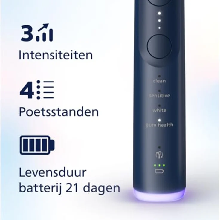 Philips Sonicare Elektrische Zahnbürste Series 7100 HX7423/08, 4 Putzmodi, 3 Intensitätsstufen, 4 Aufsteckbürsten, visuelle Andruckkontrolle – Bild 3
