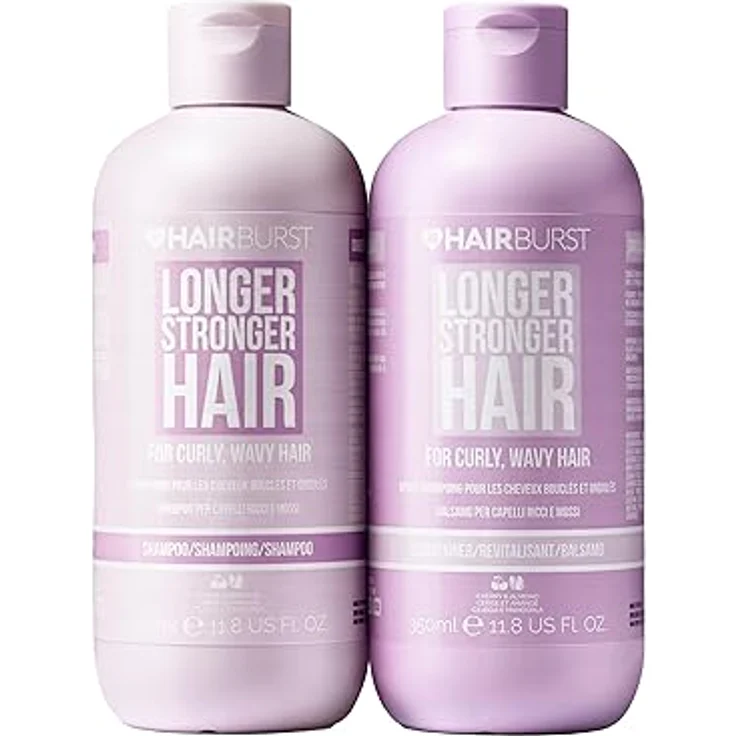 Hairburst Wavy & Curly Shampoo und Conditioner Set, sulfat-, SLS- und parabenfrei, 350 ml – Bild 1