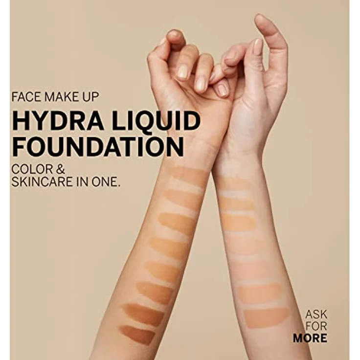 BABOR MAKE UP Hydra Liquid Foundation, flüssige Foundation mit mittlerer Deckkraft, für trockene Haut, enthält feuchtigkeitsspendendes Serum, 30 ml – Bild 4