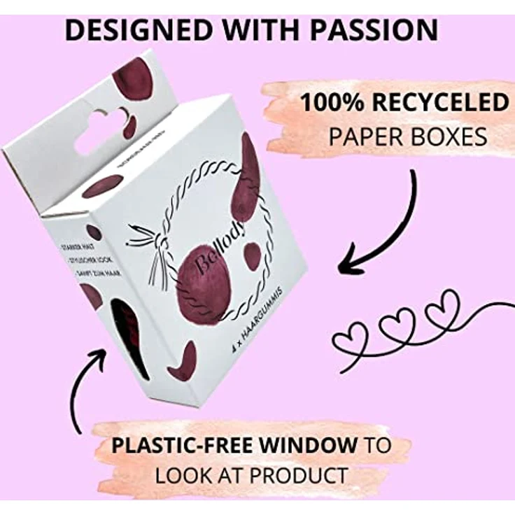 Bellody® Original Mädchen Haargummis - Stylisch geflochtener Kinder Haargummi mit starkem Halt (4er Set - Cool Princess) - Damen Haarschmuck Prinzessin – Bild 5
