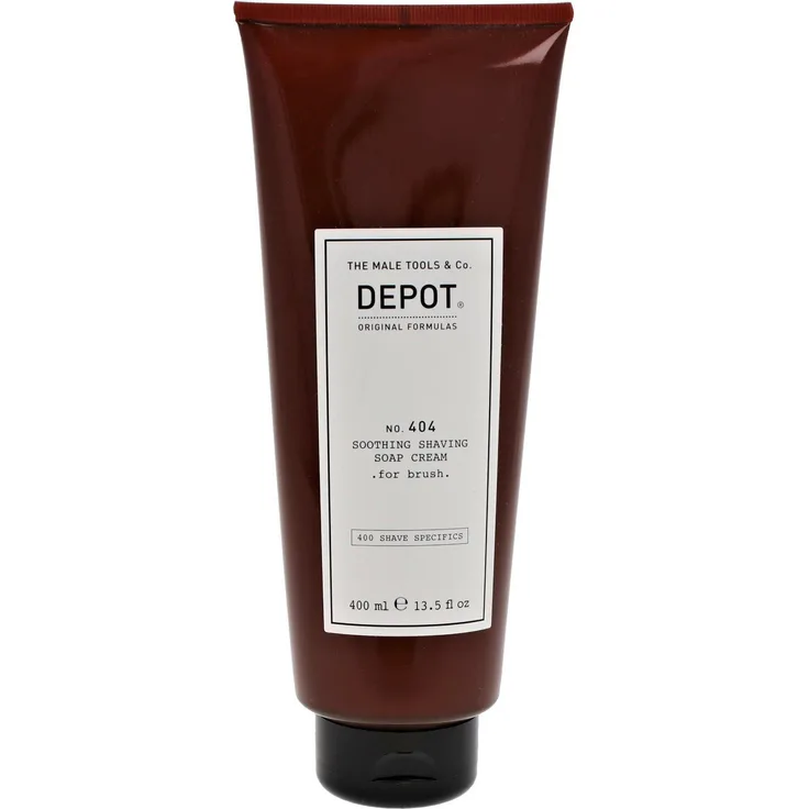 Depot Soothing Shaving Soap Cream, Rasierschaum mit Mandelöl und Vitamin E, 400 ml