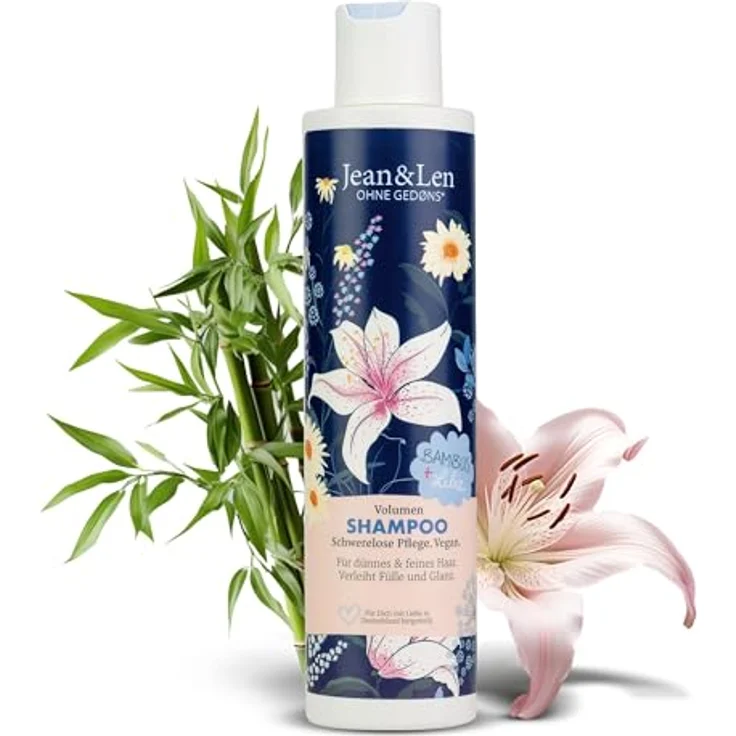 Jean & Len Philosophie Shampoo Volumen Bambus Lilie 300 ml – Bild 2