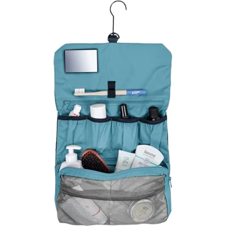 Vaude Necessaire WegaWrap, Kulturbeutel mit Wickelverschluss, Blau, 2 l – Bild 6