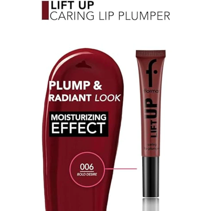 Flormar LIFT UP Lip Plumper 10 ml, Lipgloss mit Hyaluronsäure für voluminöse Lippen, BOLD DESIRE – Bild 2