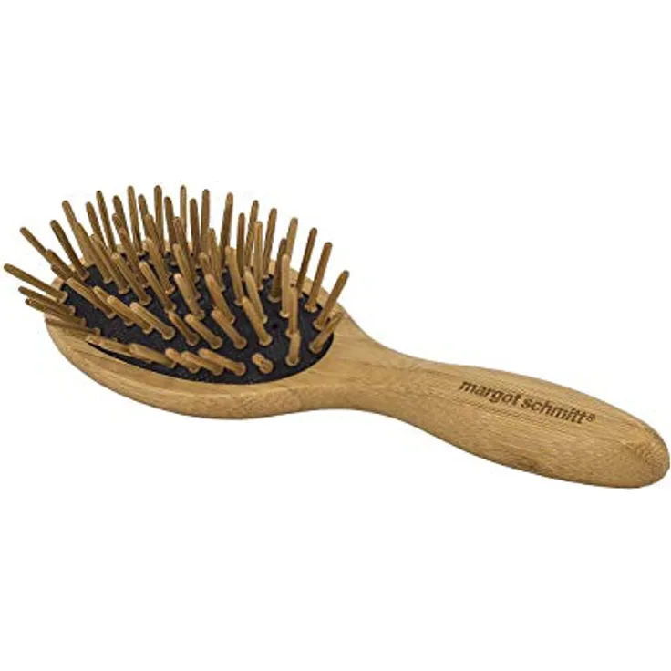 Margot Schmitt Pneumassage Bambus Haarbürste Reisegröße, Naturfarben, 38 g
