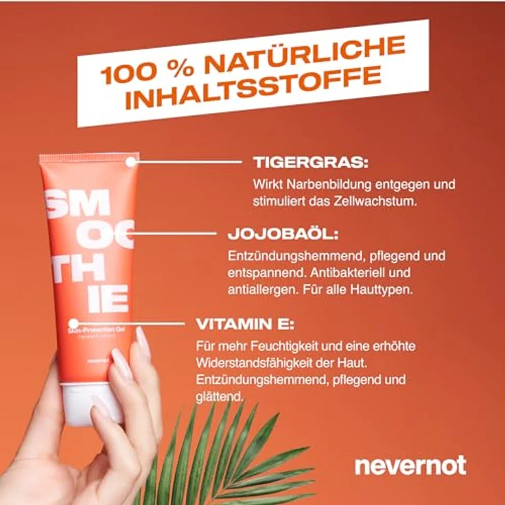 NeverNot Smoothie Anti-Wundreib-Gel, 70 ml: Natürlicher Schutz gegen Reibungen und Irritationen, Ideal für den Sommer, Jojobaöl, Vitamin E, Vegan, 100% Bio – Bild 5