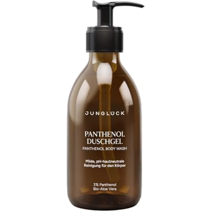 Junglück Panthenol Duschgel, pH-neutrales Duschgel mit 3% Panthenol und Bio-Aloe Vera, 240 ml – Bild 1