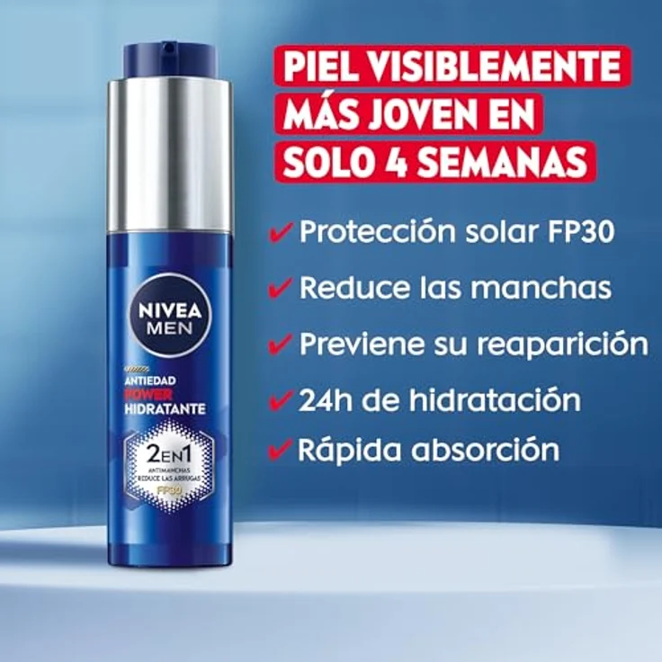 NIVEA MEN Gesichtscreme Men Anti-Aging Moisturizer mit SPF30, 50ml Tagescreme – Bild 3