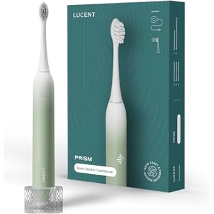 Be Lucent LUCENT Prism, Elektronische Schallzahnbürste mit Drucksensor, 3 Putzmodi, mint – Bild 1