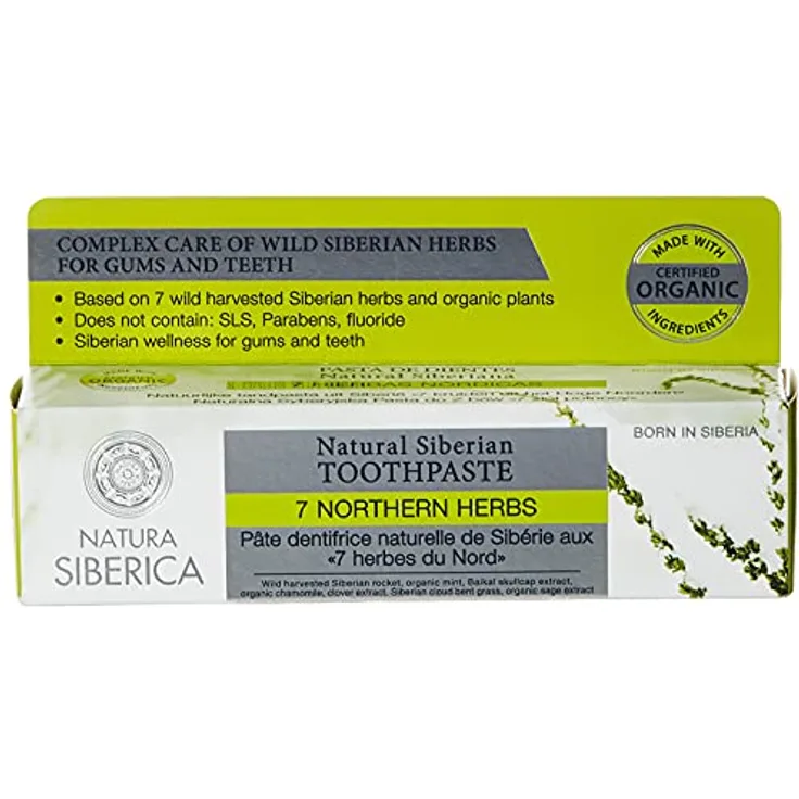 Natura Siberica Natural Siberian Toothpaste "7 Northern Herbs" - Natürliche Kräuterzahnpasta für sanfte Reinigung & gesundes Zahnfleisch - Mit 7 sibirischen Kräutern & Bio-Pflanzen - 100 g
