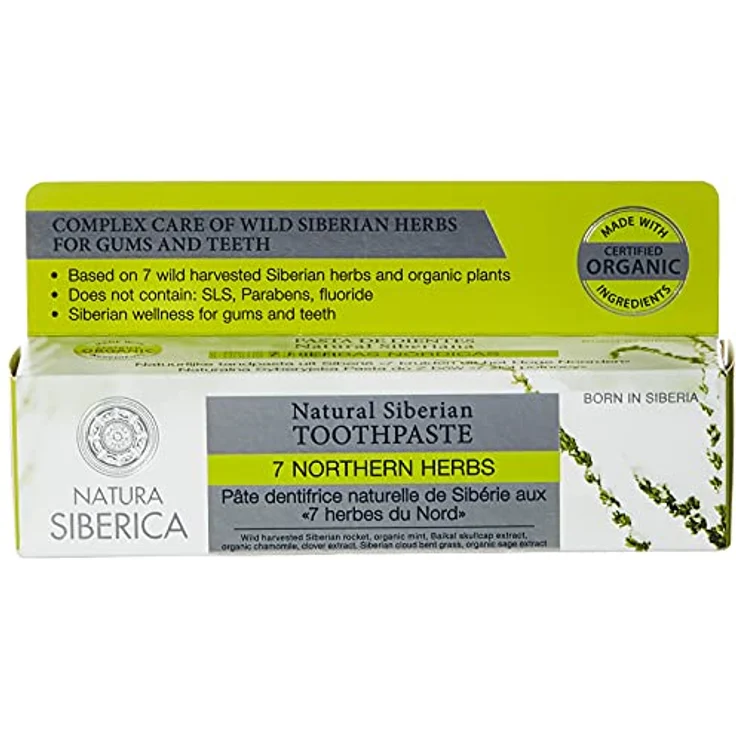 Natura Siberica Natural Siberian Toothpaste "7 Northern Herbs" - Natürliche Kräuterzahnpasta für sanfte Reinigung & gesundes Zahnfleisch - Mit 7 sibirischen Kräutern & Bio-Pflanzen - 100 g – Bild 1