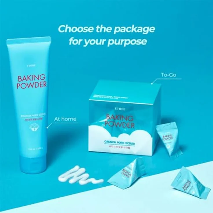 Etude House Neu Backpulver Crunch Pore Scrub, 200ml, 2-in-1 Peeling mit 40% Backpulver und kühlendem Menthol-Effekt zur porentiefe Reinigung und Feuchtigkeitsspende – Bild 2