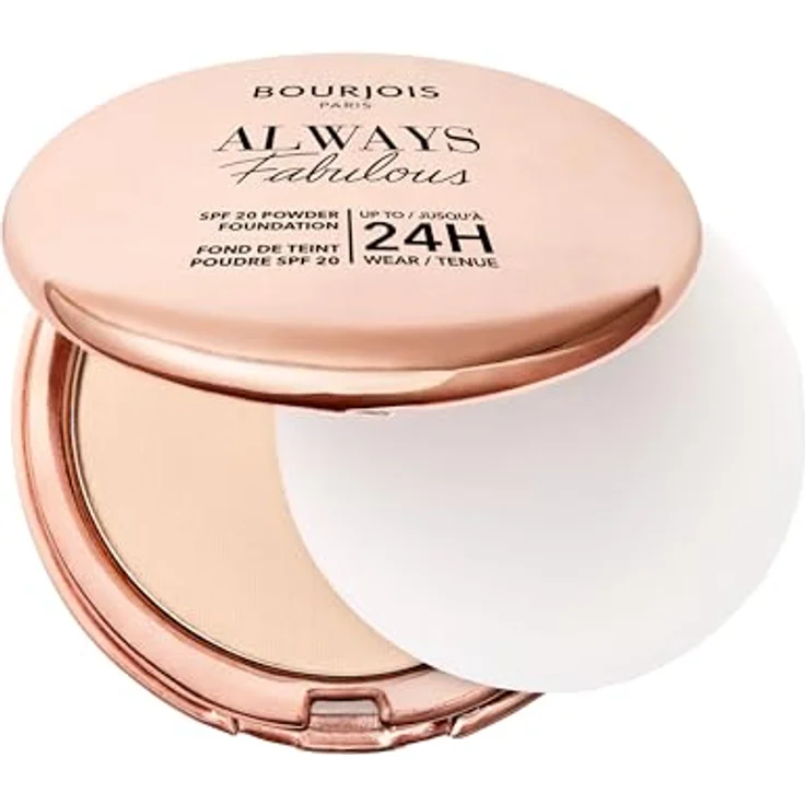 Bourjois Always Fabulous Powder 100 Rose Ivory, 7 g - Mattes Puder mit Hyaluronsäure und 24 Stunden Abdeckung – Bild 2