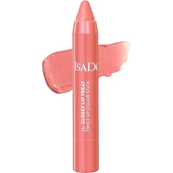 Isadora The Glossy Lip Treat Twist Up Color Stick (Beach Peach 09, 3,3 g) - Mit Squalan für geschmeidige Lippen