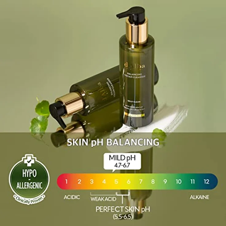 d'Alba Mild Skin Balancing Vegan Cleanser, feuchtigkeitsspendendes Reinigungsgel mit beruhigender Wirkung, 200 ml – Bild 2