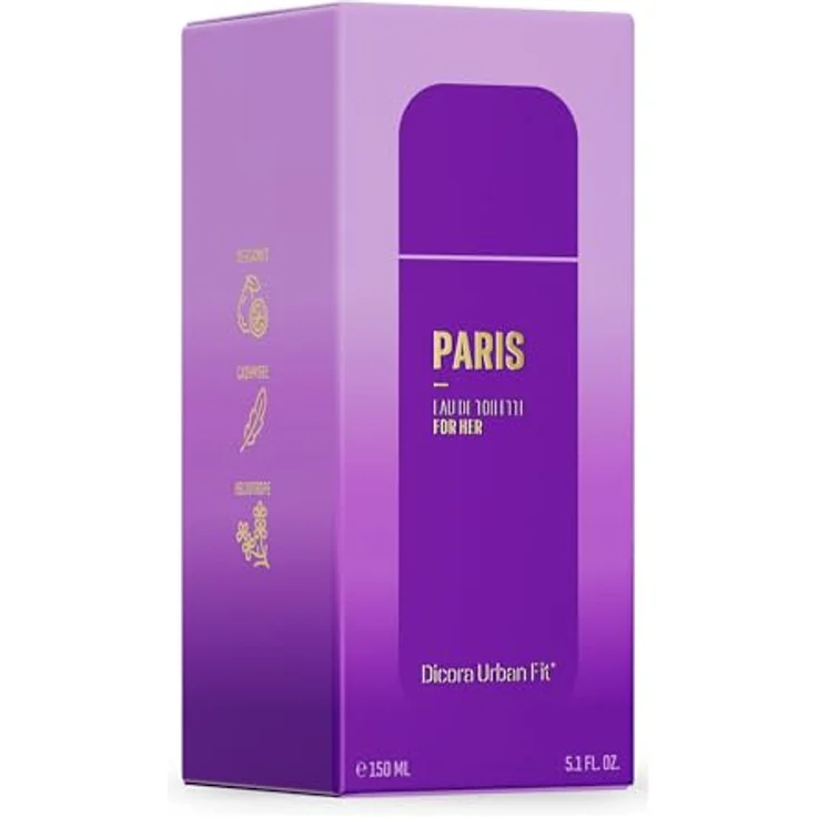 Dicora Urban Fit Eau de Toilette Paris for Her, lebhafter Damenduft mit Orangenblüte und Bernstein, 150 ml – Bild 3