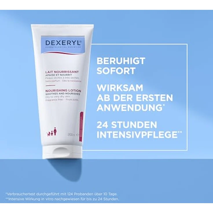 DEXERYL Dexeryl Pflegelotion für trockene und sehr trockene Haut, 24h Feuchtigkeit, beruhigt Juckreiz, 200 ml – Bild 4