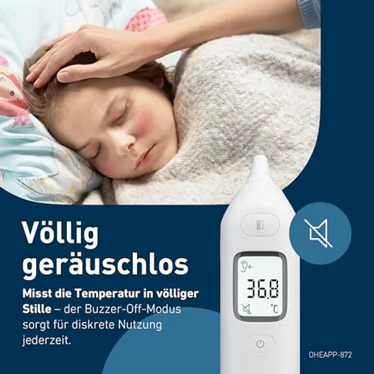 OMRON Gentle Temp 533, Infrarot Fieberthermometer Ohr, kontaktlos mit Speicherfunktion für schnelle und genaue Messungen, hygienisch und geräuschlos – Bild 5