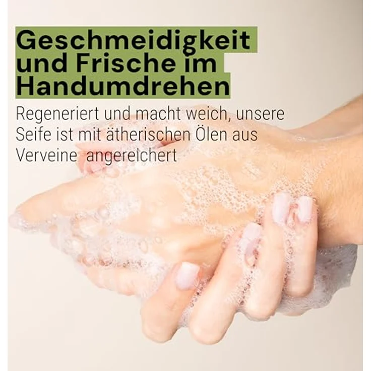 Panier des Sens Marseiller Flüssige Handseife Nachfüller Verbene, 97% natürliche Inhaltsstoffe, feuchtigkeitsspendend mit Kokosnussöl, 2x500 ml – Bild 4