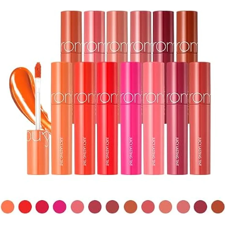 rom&nd Saftige dauerhafte Tönung 5,5g, hochpigmentierte Lippenfarbe in Jujube, langanhaltender Glanz – Bild 5