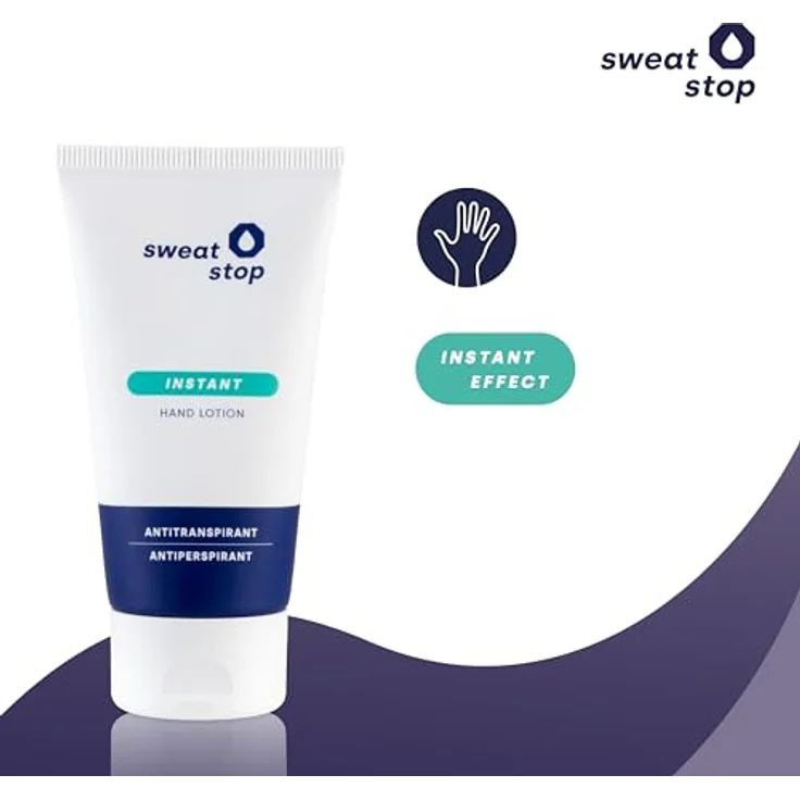 SweatStop Instant Lotion Hand Lotion 50 ml bei feuchten Händen mit Sofort-Effekt - Gegen Schweißbildung an den Händen - Trocknet Hände sofort – Bild 4