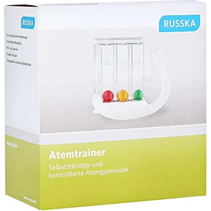 RUSSKA Atemtrainer 1 St Gerät zur selbstständigen und kontrollierten Atemgymnastik – Bild 2