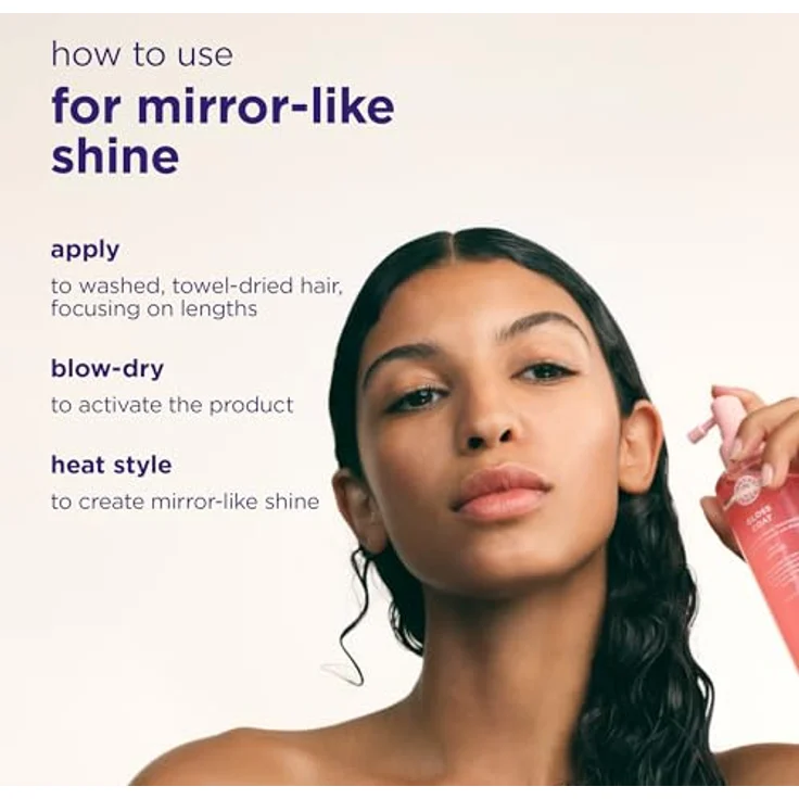 Maria Nila Mirror Gloss Coat, Hitzeschutz Spray für glänzendes Haar, 50 ml – Bild 3